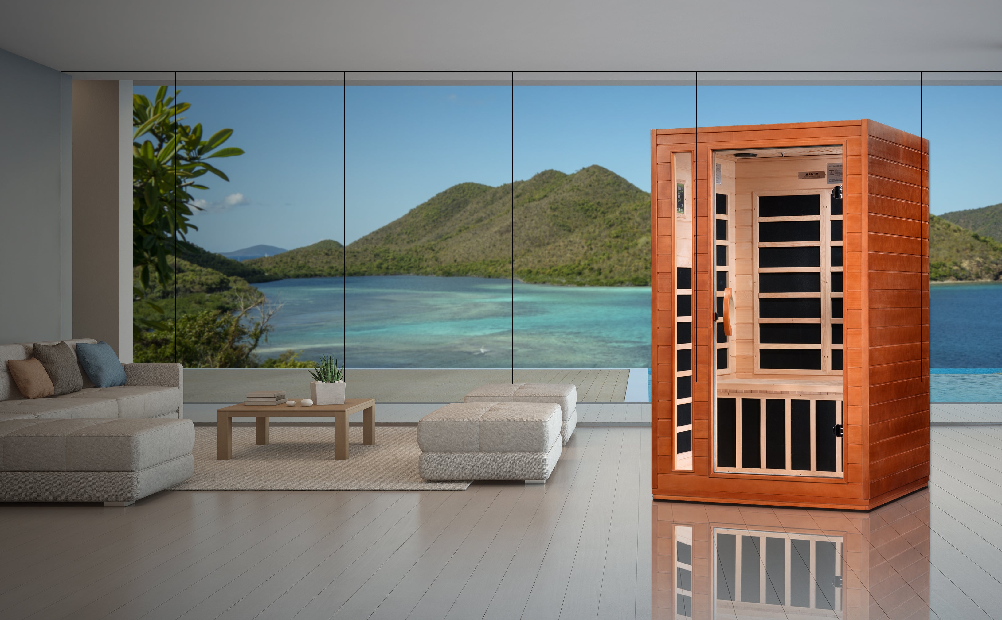 Dynamic Cardoba Elite 2-Person Ultra Low EMF FAR Infrared Sauna (Canadian Hemlock)