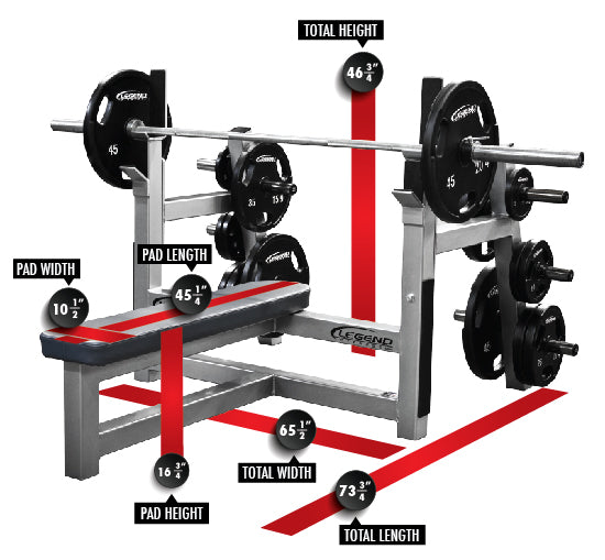 Olympic Flat Bench with Plate Storage MODEL #3150