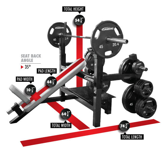 Olympic Incline Bench with Plate Storage MODEL #3154