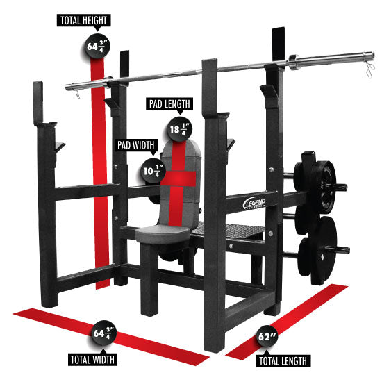 Olympic Shoulder Bench with Plate Storage MODEL #3156