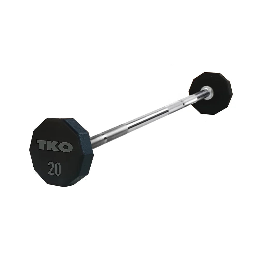 TKO 10-SIDED FIXED STRAIGHT BAR (RUBBER)