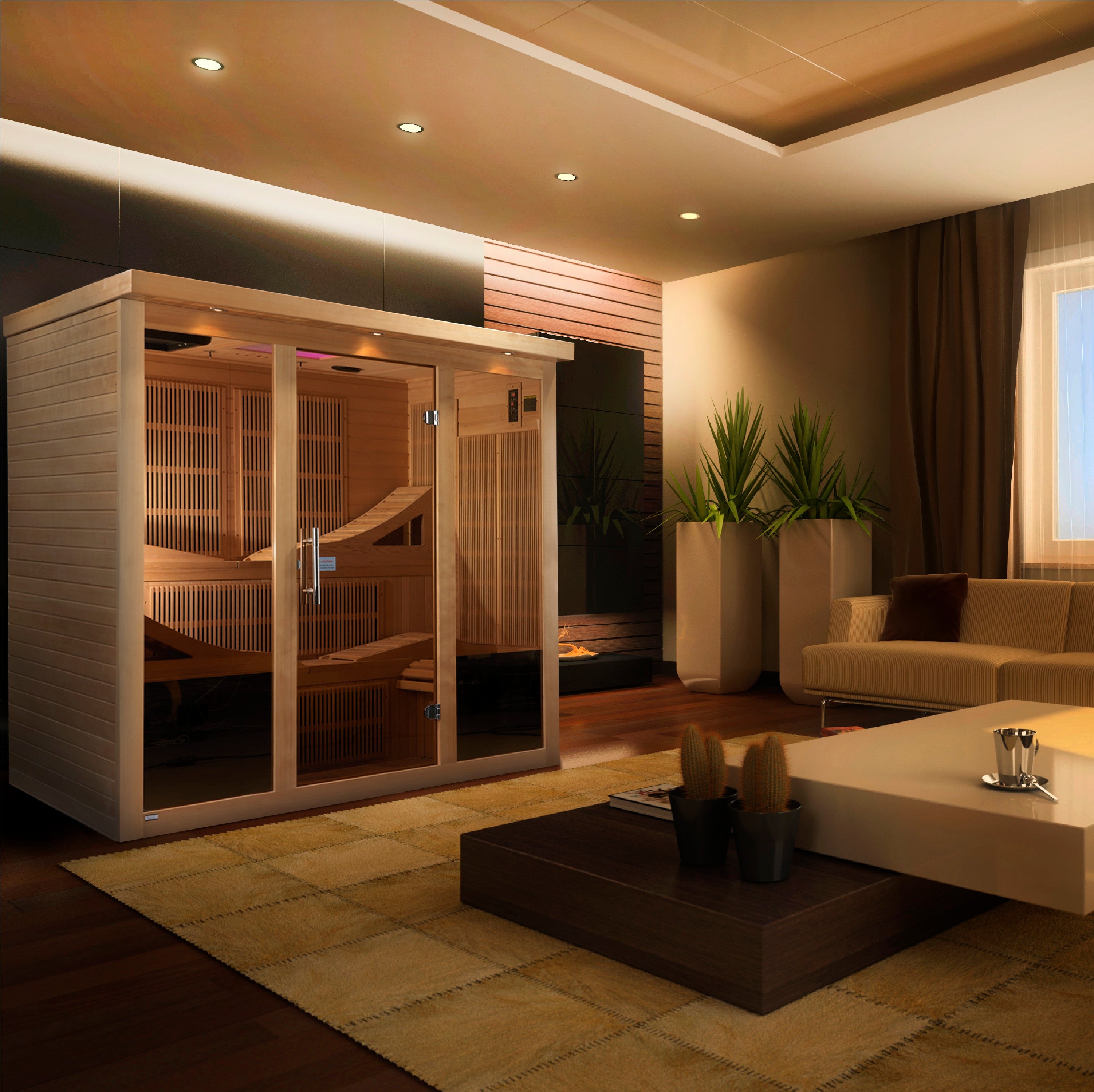 Golden Designs 6-Person GDI-6996-01 Near Zero EMF Far Infrared Sauna (Canadian Hemlock)