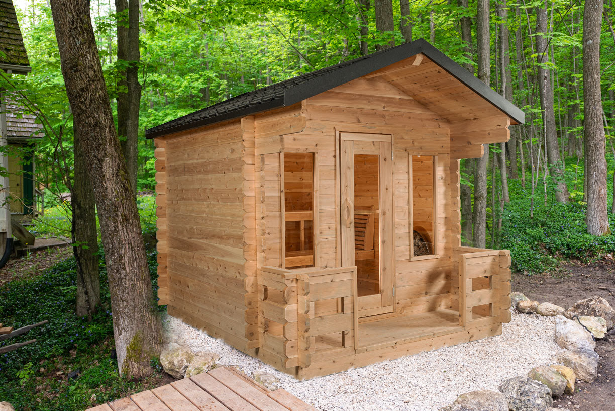 Dundalk LeisureCraft-CT Georgian Cabin Sauna with Porch CTC88PW