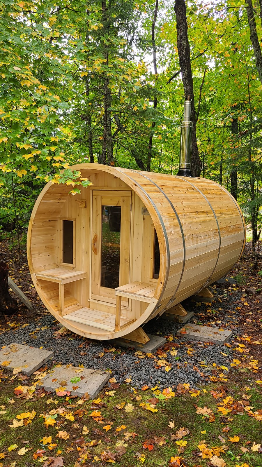 Dundalk LeisureCraft- CT Tranquility Barrel Sauna CTC2345W