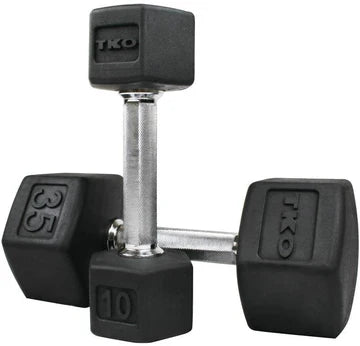 TKO RUBBER HEX DUMBELL