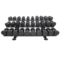 TKO 15 PAIR SIGNATURE DUMBELL SADDLE RACK SKU: 7052B-BK