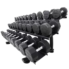 TKO 15 PAIR SIGNATURE DUMBELL SADDLE RACK SKU: 7052B-BK