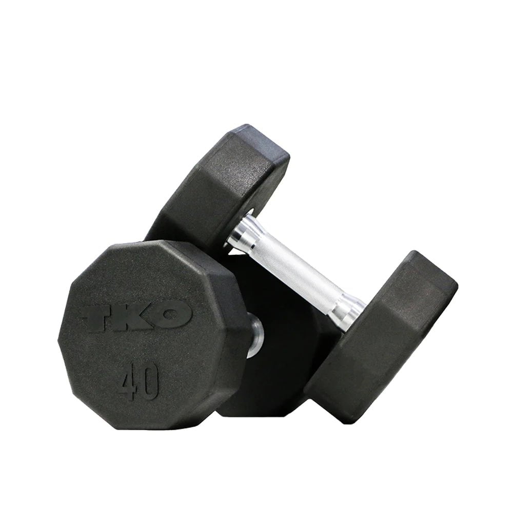 TKO 10-SIDED RUBBER DUMBBELL (PAIRS)